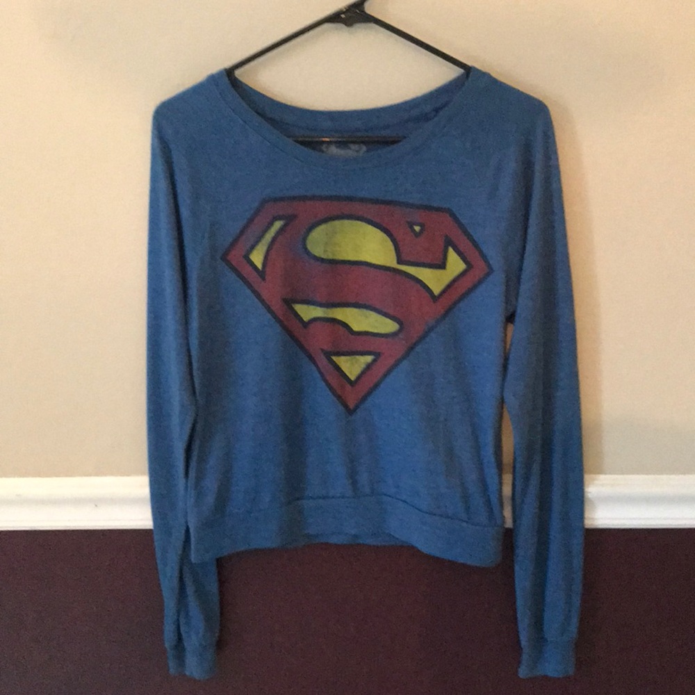 WOMANS SUPERMAN LONG SLEEVE T-SHIRT